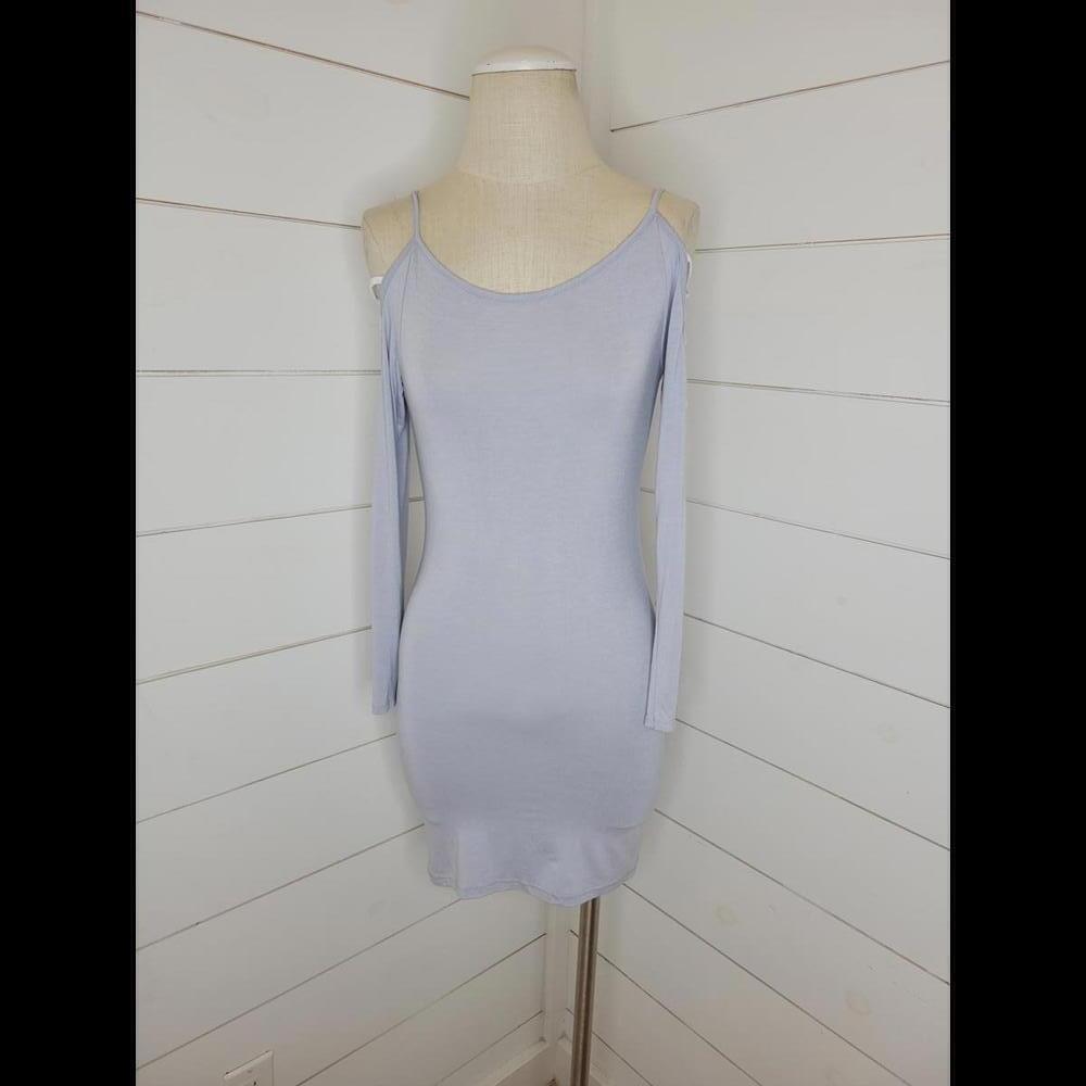 Don't Ask Why one size fits most light blue bodycon dress